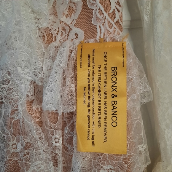 Free People X Bronx and Babco Rebecca Blanc Mini Dress. NEW WITH TAG - Picture 6 of 11